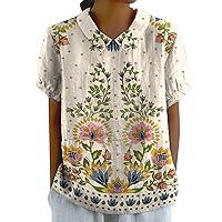 Algopix Similar Product 1 - 2024 Summer Linen Shirts for Women