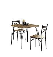 Algopix Similar Product 14 - Benjara Industrial Style 3 Piece Dining