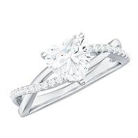 Algopix Similar Product 20 - Rosec Jewels Moissanite 7 mm Heart