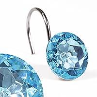 Algopix Similar Product 1 - Spa Blue Shower Curtain Hooks Crystal