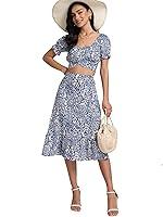 Algopix Similar Product 9 - LYANER Womens 2 Piece Outfits Floral