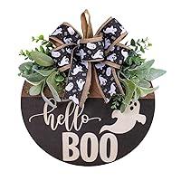 Algopix Similar Product 15 - Halloween Wooden Hello Boo Ghost Bow