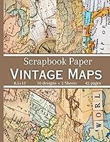 Algopix Similar Product 12 - Vintage Maps Scrapbook Paper Adventure