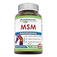 Algopix Similar Product 12 - Pure Naturals MSM Tablets 1500 mg 180