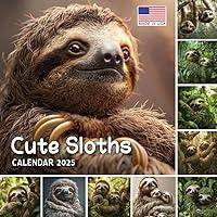 Algopix Similar Product 13 - Cute Sloths Calendar 2025 365 Days of