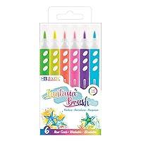 Algopix Similar Product 8 - BAZIC Brush Markers 6 Neon Colors Fine