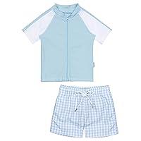 Algopix Similar Product 2 - SwimZip Boys Short Sleeve Rash Guard 