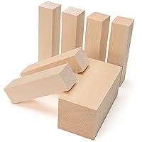 Basswood Carving Blocks, 19PCS Whittling Wood Blocks Wood Carving Kit with  3 Dif