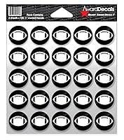 Algopix Similar Product 11 - Award Decals Football White on Black