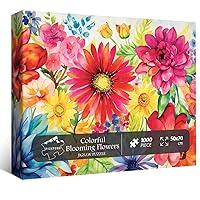 Algopix Similar Product 12 - Colorful Flower Puzzles for Adults