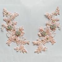 Algopix Similar Product 8 - Handsewing Beads lace Applique one Pair