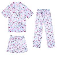 Algopix Similar Product 1 - QPANCY Satin Pajamas Set Girls Boys