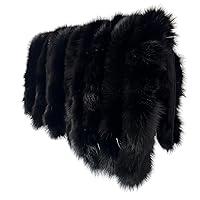 Algopix Similar Product 19 - Black Fur Fox for Hood Edge Fringe