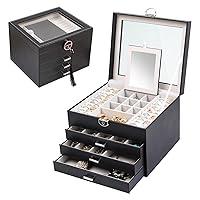 Algopix Similar Product 19 - ASINGYER Jewelry Box with Glass Lids4