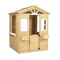 Algopix Similar Product 18 - Kids Outdoor Wooden Playhouse with