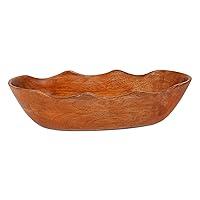 Algopix Similar Product 13 - Mela Artisans Footed Wooden Fruit Bowl