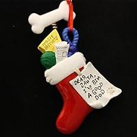 Algopix Similar Product 1 - Dog Stocking Personalized Ornament