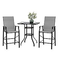 Algopix Similar Product 17 - VONZOY Patio Bar Stools Set 3 Pieces