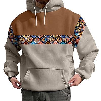 Best Deal for Mens Western Aztec Hoodies Retro Ethnic Style