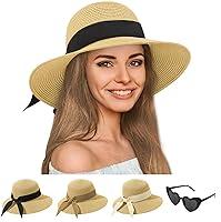 Algopix Similar Product 1 - Sun Hats for Women Wide Brim Beach Hat