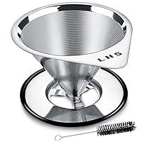 Algopix Similar Product 6 - LHS Pour Over Coffee Dripper Stainless