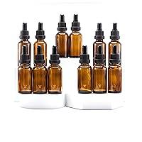 Algopix Similar Product 9 - YIZHAO Amber Glass Dropper Bottle 1oz