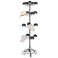 Algopix Similar Product 9 - MyGift Commercial Black Metal Hat Rack
