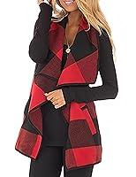 Algopix Similar Product 2 - Unidear Womens buffalo Plaid Vest