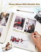 Large Photo Album Self Adhesive for 4x6 8x10 Pictures Magnetic Scrapbook  Album DIY 40 Blank Pages with A Metallic Pen