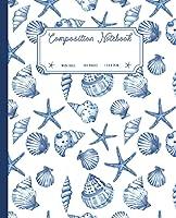 Algopix Similar Product 17 - Aesthetic Composition Notebook Blue