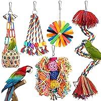 Algopix Similar Product 5 - Bird Toys Bird Rope Perch with Bell