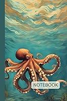 Algopix Similar Product 15 - Octopus Notebook OceanThemed Lined