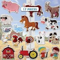 Algopix Similar Product 7 - Farm Animals Gel Window Clings for Kids