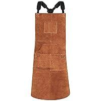 Algopix Similar Product 12 - QeeLink Leather Welding Apron with 6