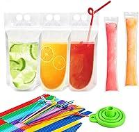 Algopix Similar Product 1 - 50Pcs double zip pouches drink Bags