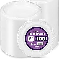 Algopix Similar Product 14 - Munfix 6 Inch White Plastic Plates 100