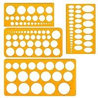 Algopix Similar Product 16 - 4 Pieces Circle Stencils for Drawing