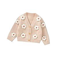 Algopix Similar Product 5 - Baby Girl Sweater Cardigan Long Sleeve