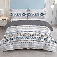 Algopix Similar Product 17 - SOULZZZ Bohemian Geometric Duvet Cover