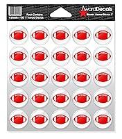 Algopix Similar Product 11 - Award Decals Football Red on Clear