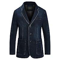 Algopix Similar Product 13 - SWJGLITTR Mens Classic Lapel Blazer