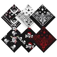 Algopix Similar Product 10 - YARIEW 100 Cotton Pirate Bandana for