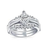 Algopix Similar Product 15 - 25CT Solitaire Marquise AAA CZ Band