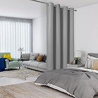 Algopix Similar Product 1 - LORDTEX Silver Room Divider Curtains 