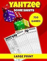 Algopix Similar Product 7 - Yahtzee Score Pads Large Print 750