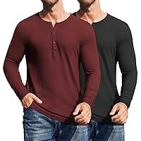 Algopix Similar Product 12 - COOFANDY Mens 2 Pack Henley Shirts