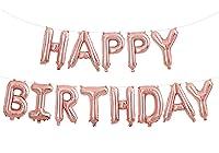 Algopix Similar Product 13 - FECEDY Rose Gold Hanging Happy Birthday