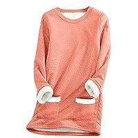 Algopix Similar Product 15 - Binmer Womens Sherpa Lined Sweatshirts