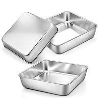 Algopix Similar Product 9 - TeamFar Square Cake Pan 8 Inch Square