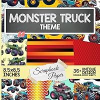 Algopix Similar Product 4 - Monster Truck Theme Scrapbook Paper 36